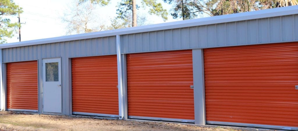 Orange Storage Units at Tiger Self Storage